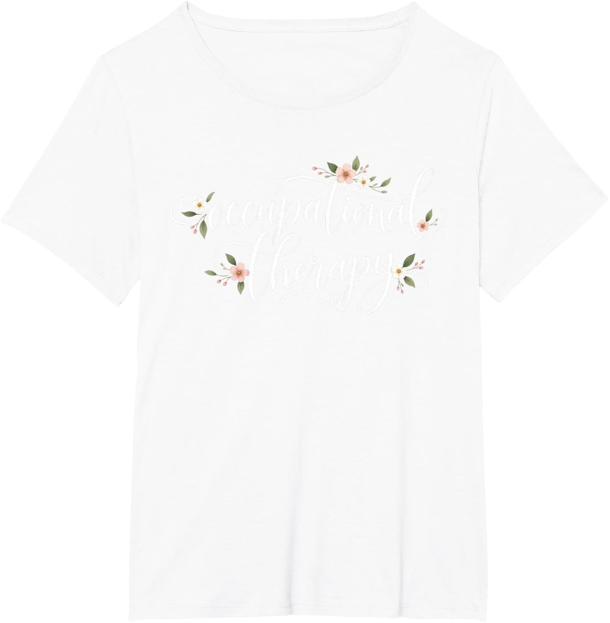 Occupational Therapy Orange Floral Bow Autumn Coquette OT T-Shirt - White