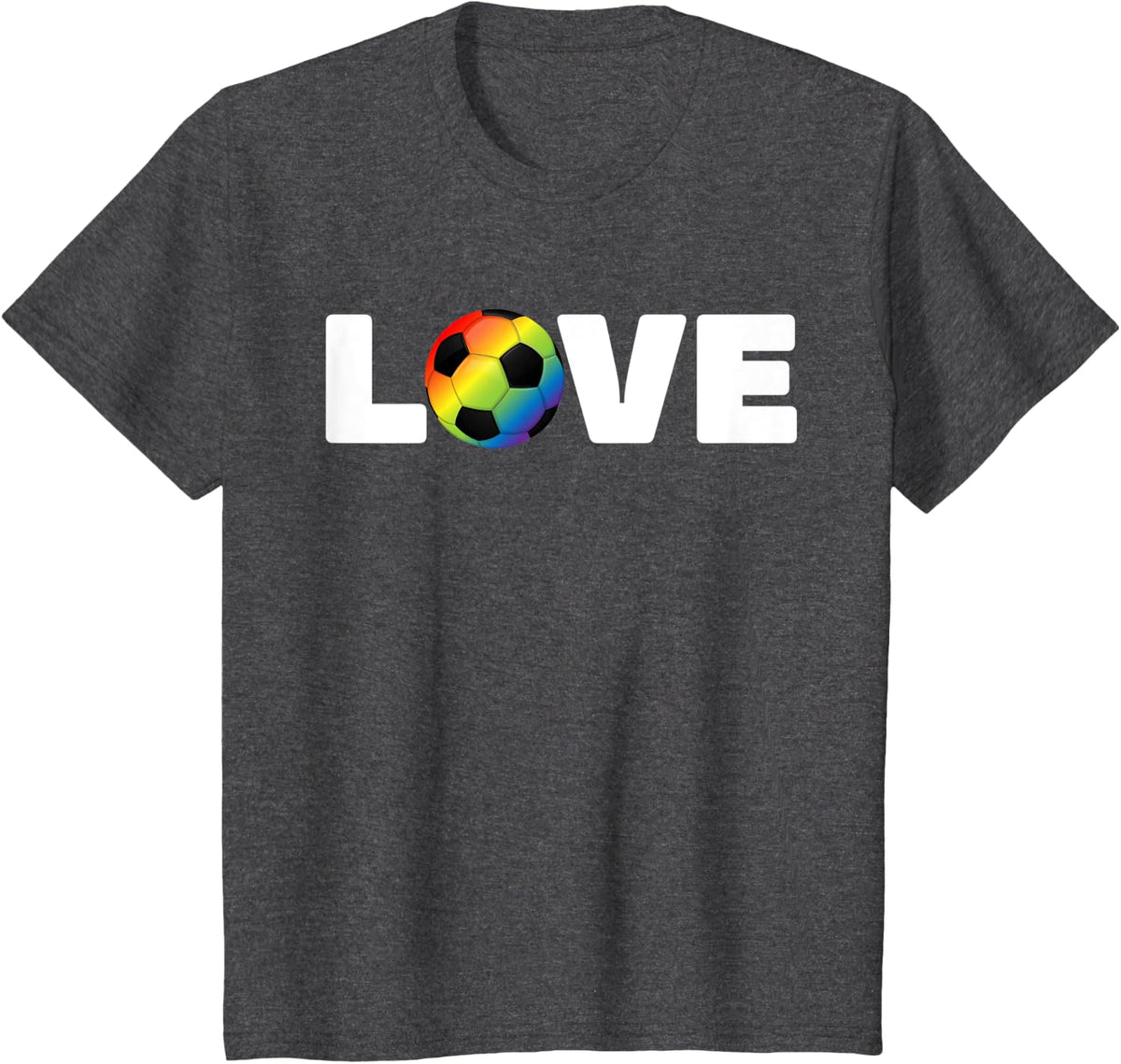 United States LGBT Flag Jersey American Soccer Team LGBT T-Shirt - Dark Heather Grey
