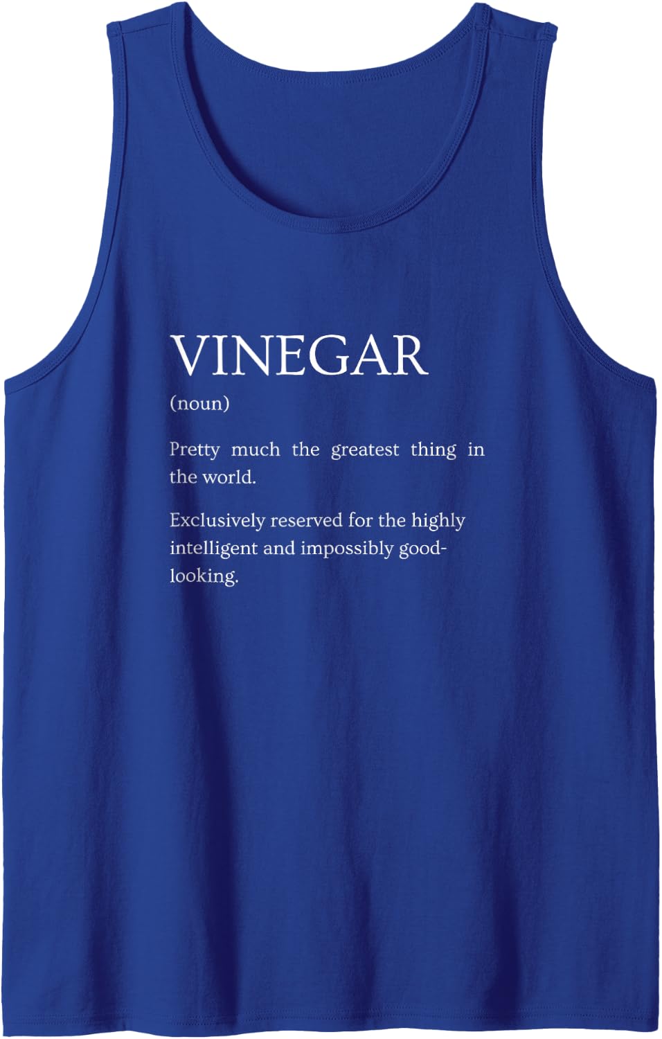 Vinegar Definition Funny Sarcastic Dictionary Humor Tank Top - Royal Blue