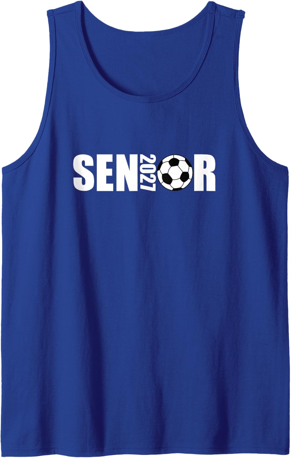 2027 Senior Soccer Player Graduation Sleeveless Tank Top - Royal Blue