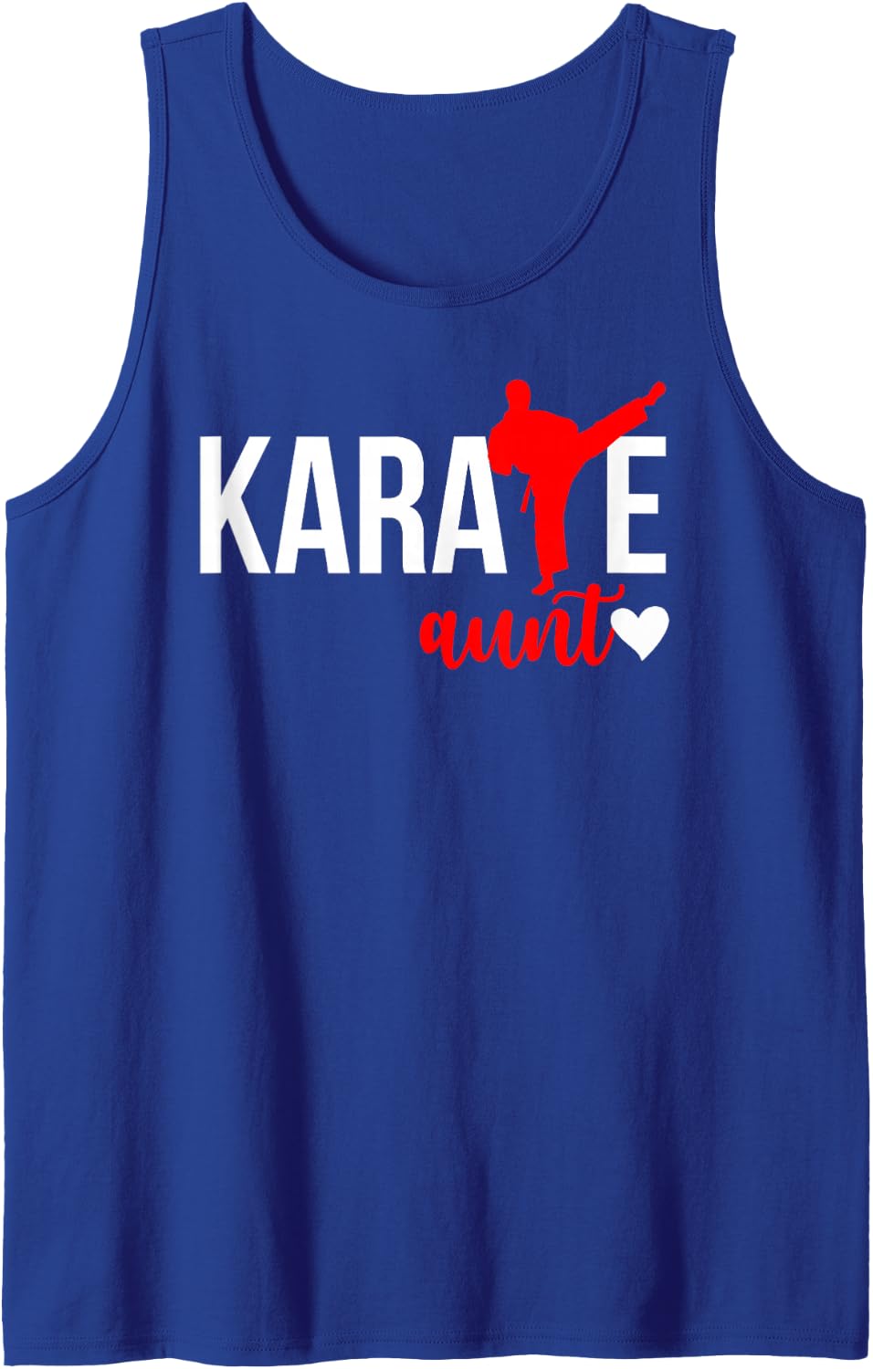 Karate Aunt Karate Auntie Proud Karate Aunt Sleeveless Tank Top - Royal Blue