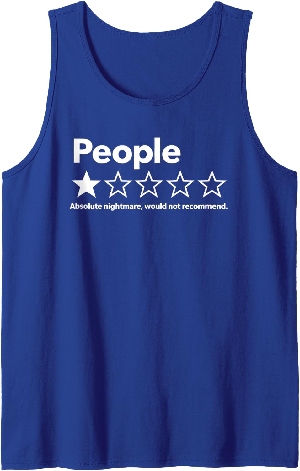People One Star Funny Sarcastic Humor Tank Top - Royal Blue