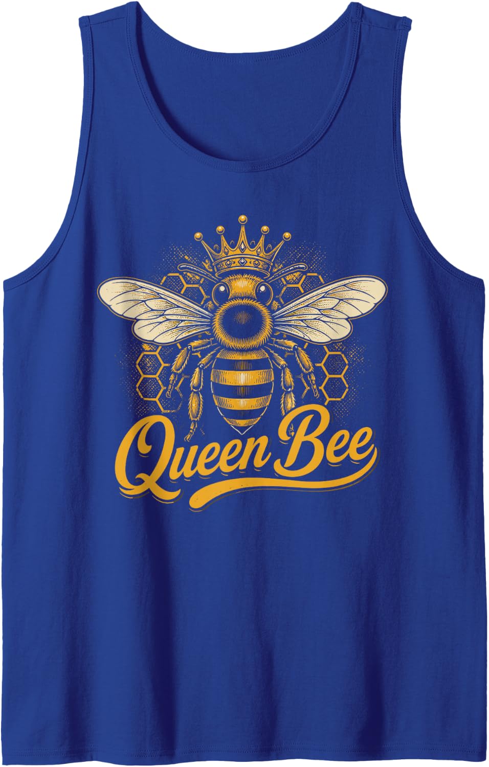 Queen Bee Women Girl Honey Beekeeping Bees Beekeeper Sleeveless Tank Top - Royal Blue