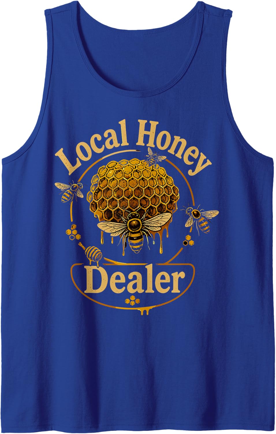 Local Honey Dealer Beekeeping Funny Bees Beekeeper Sleeveless Tank Top - Royal Blue