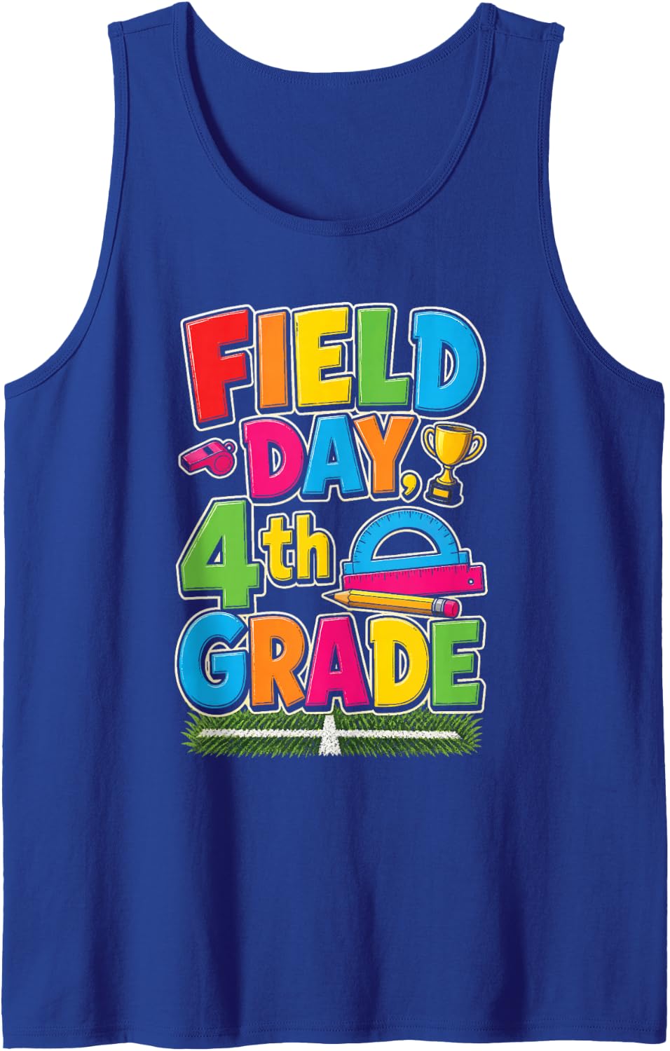 4th Grade Field Day Elementary Games Boys Girls Gift Sleeveless Tank Top - Royal Blue