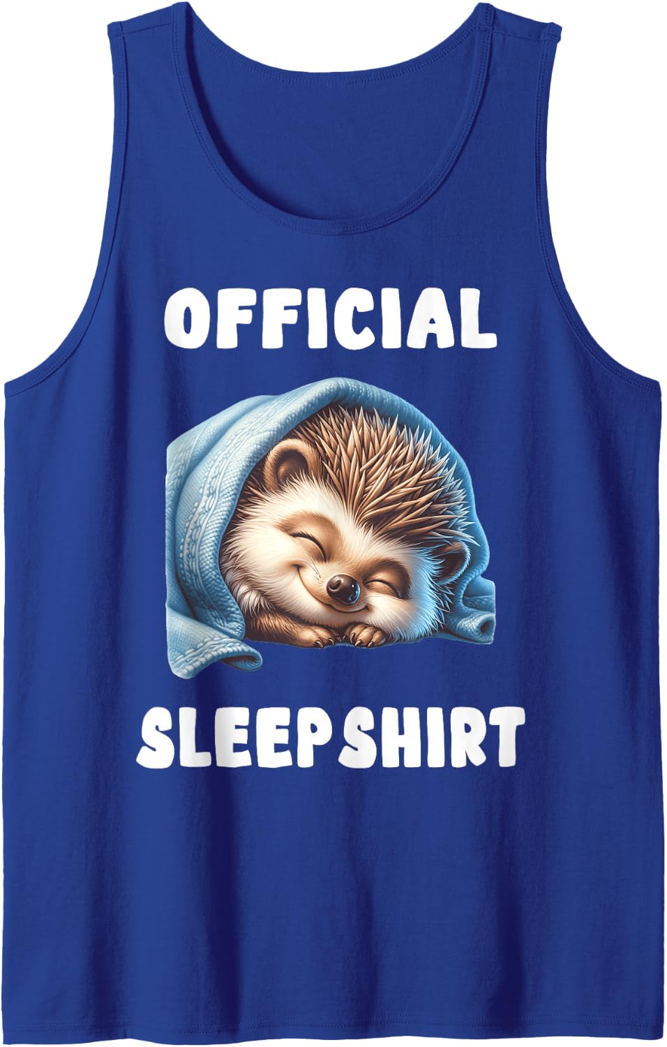 Hedgehog - Official Sleepshirt Pajamas Nightgown Sleeveless Tank Top - Royal Blue