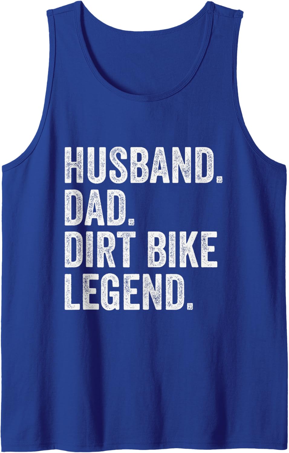 Men's Husband Dad Dirt Bike Legend Retro Vintage Sleeveless Tank Top - Royal Blue
