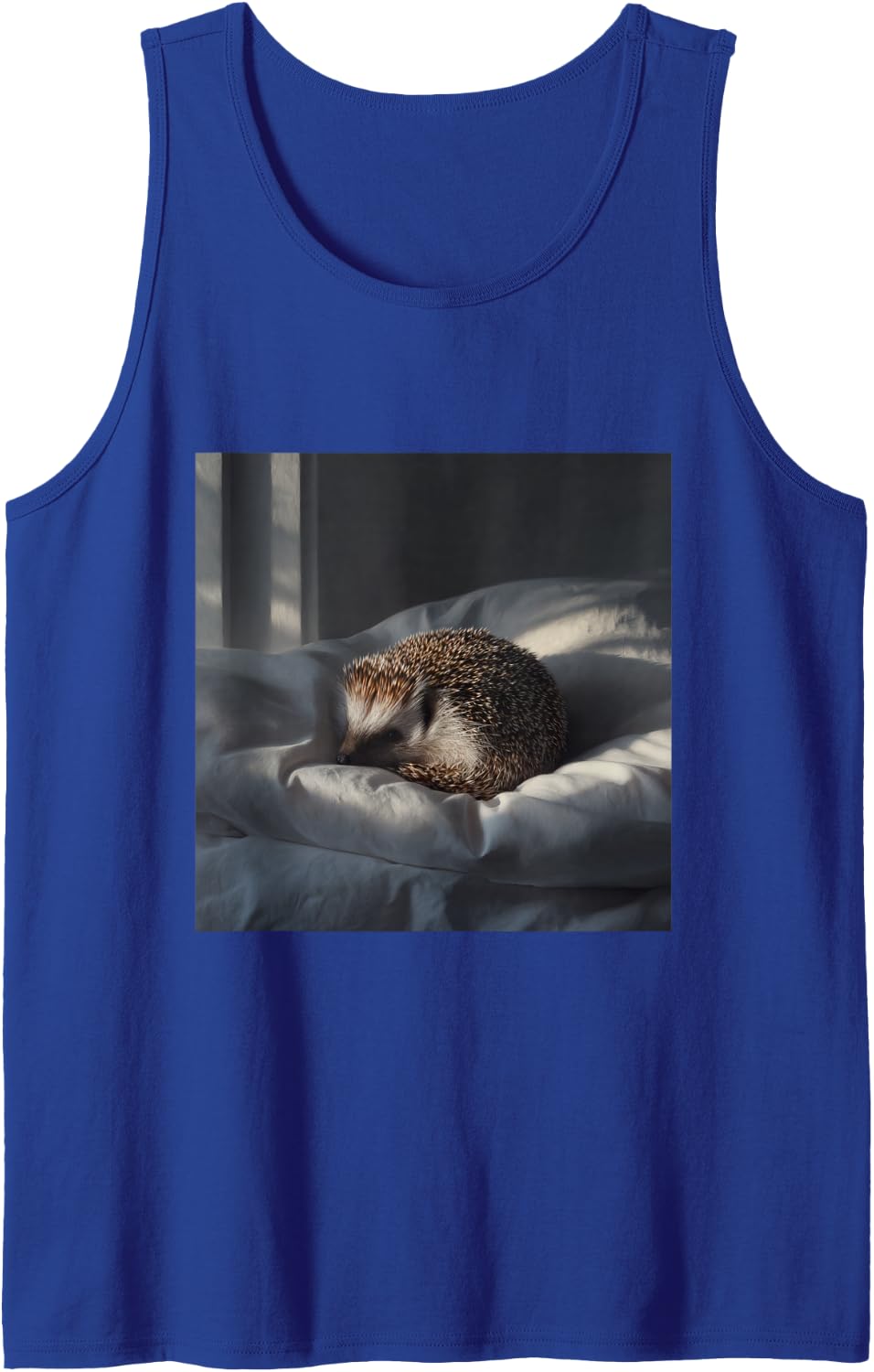 Cute Sleeping Hedgehog Animal Pet Tank Top - Royal Blue