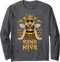 Honey Beekeeping Bees Beekeeper Long Sleeve T-Shirt - Adult Unisex Dark Heather Grey