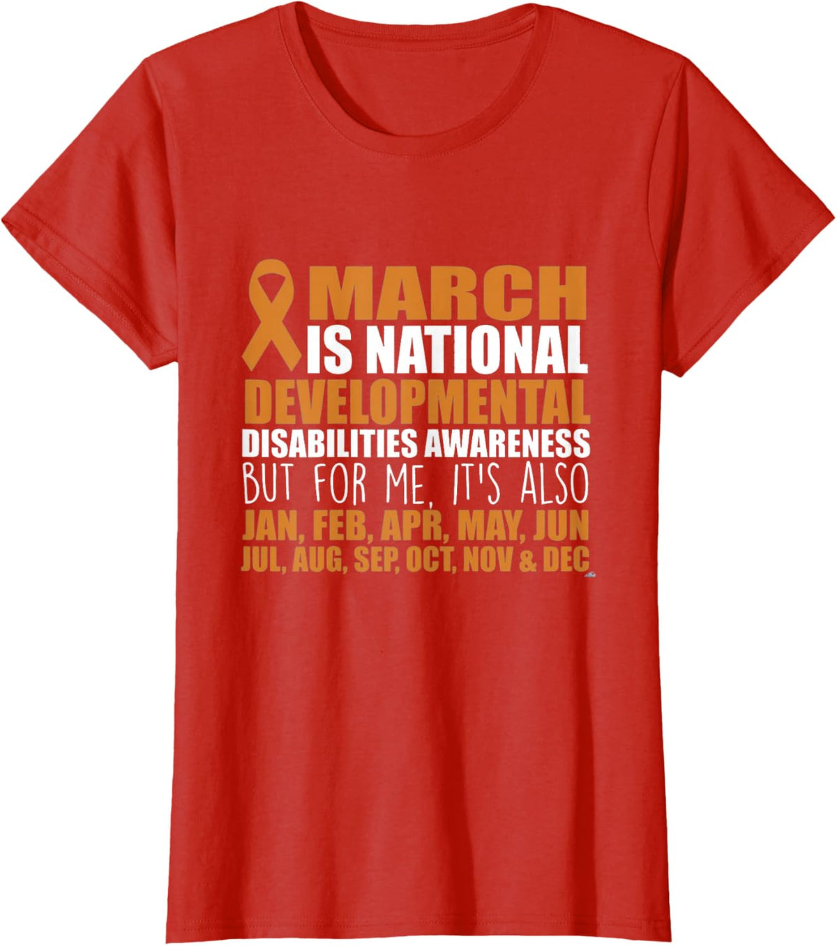 Developmental Disabilities Awareness T-Shirt - Red