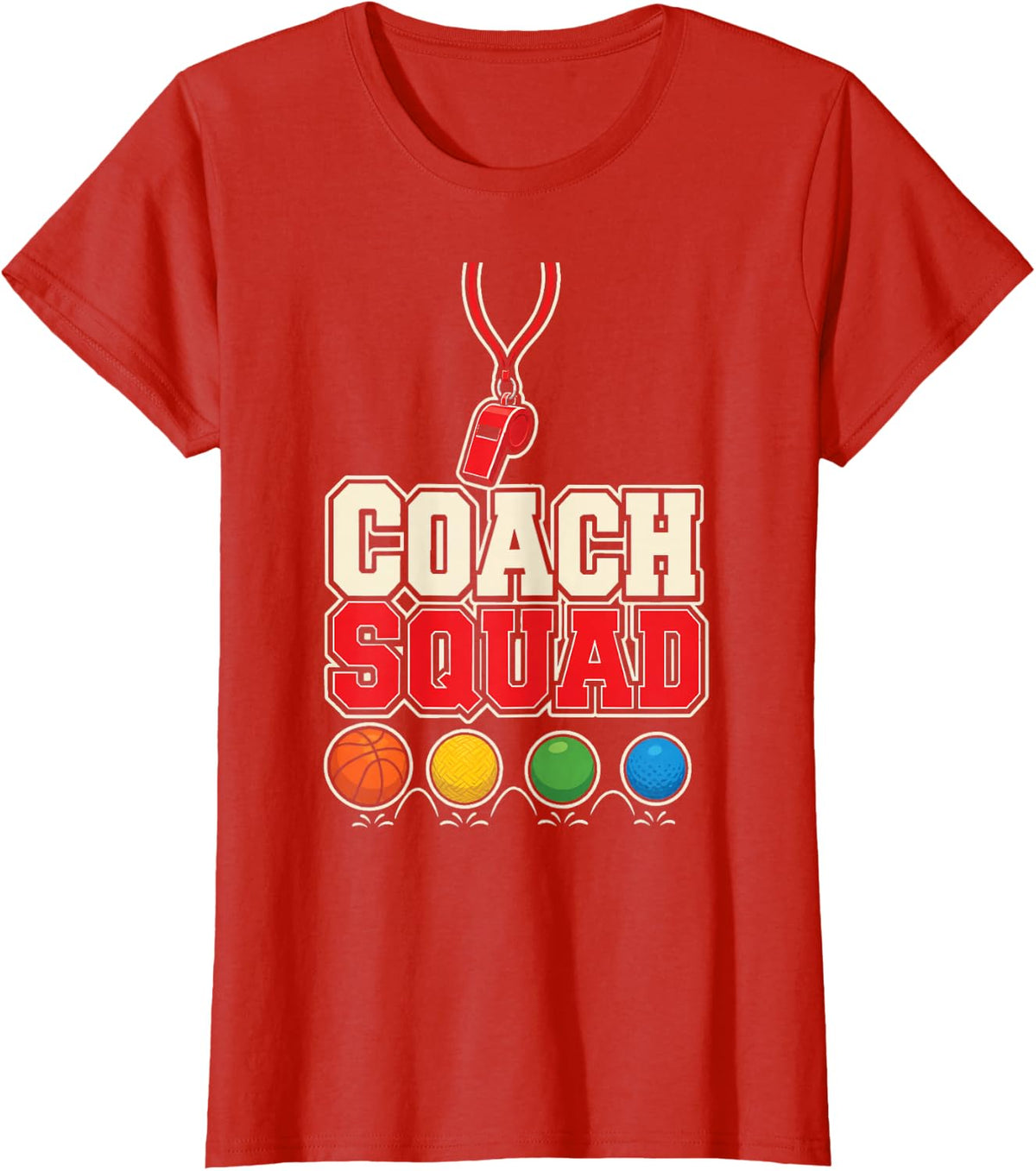 PE Coach Squad Gym Teacher Physical Education Elementary T-Shirt - Red