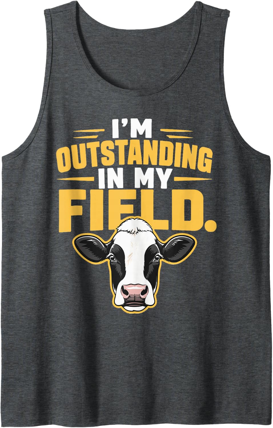 Dairy Farmer Funny Cow Farming Agriculture Sleeveless Tank Top - Dark Heather Grey