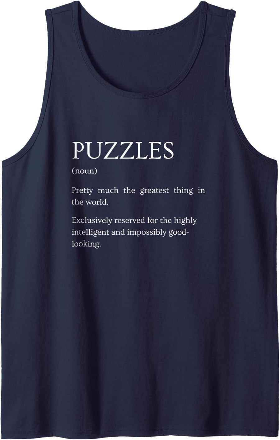 Puzzles Definition Funny Sarcastic Dictionary Humor Tank Top - Navy Blue