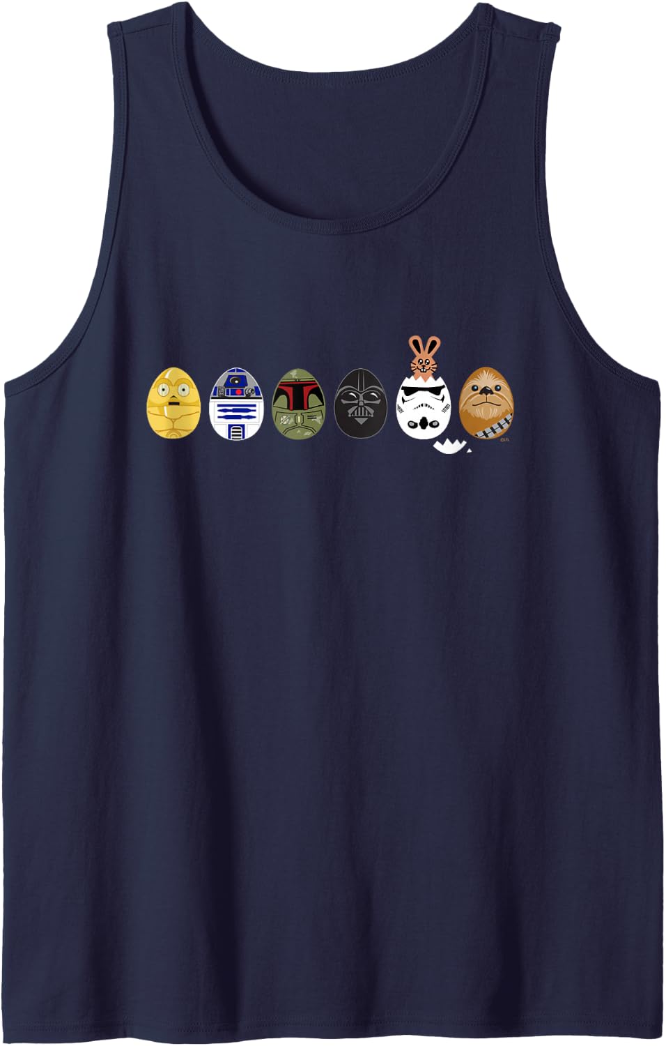 Star Wars Classic Characters Easter Eggs Spring Tank Top - Navy Blue