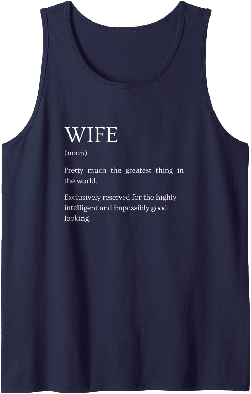 Wife Definition Funny Sarcastic Dictionary Humor Tank Top - Navy Blue