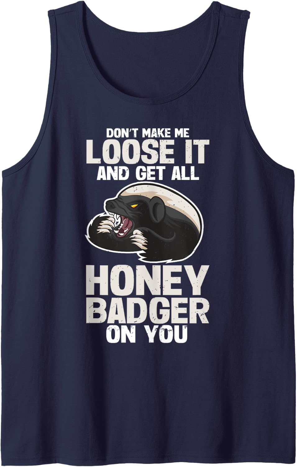 Honey Badger Honeybadger Tank Top - Navy Blue