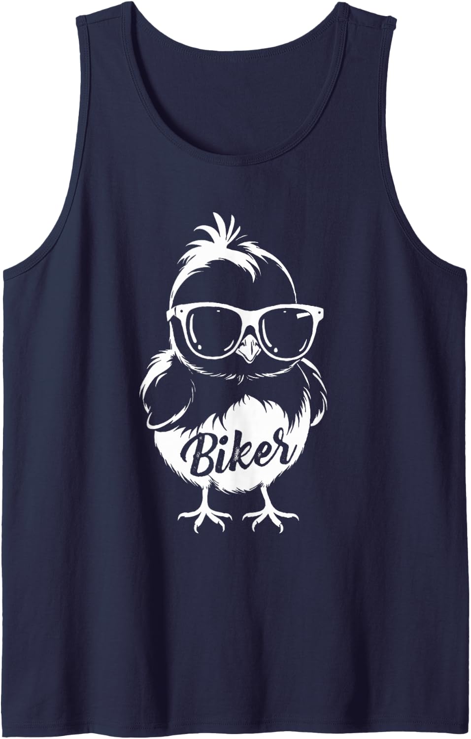 Funny Biker Motorcycle Chick Rider Motorbike Women Tank Top - Navy Blue