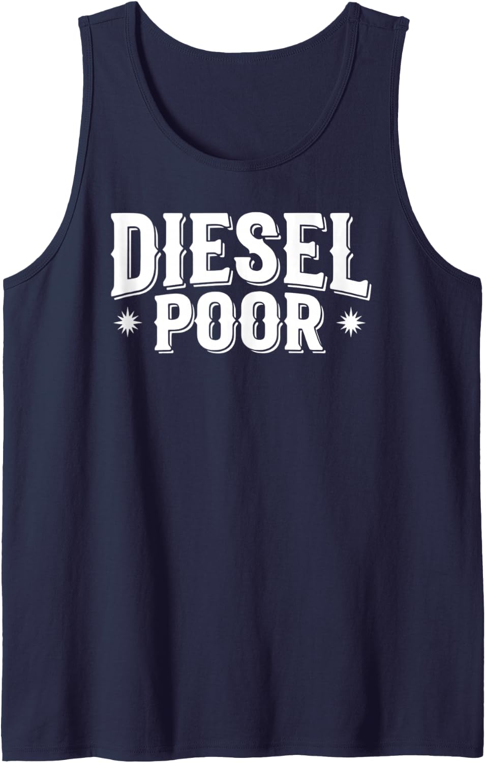 Diesel Poor Costs of Living Funny Truck Driver Mechanic II Sleeveless Tank Top - Navy Blue