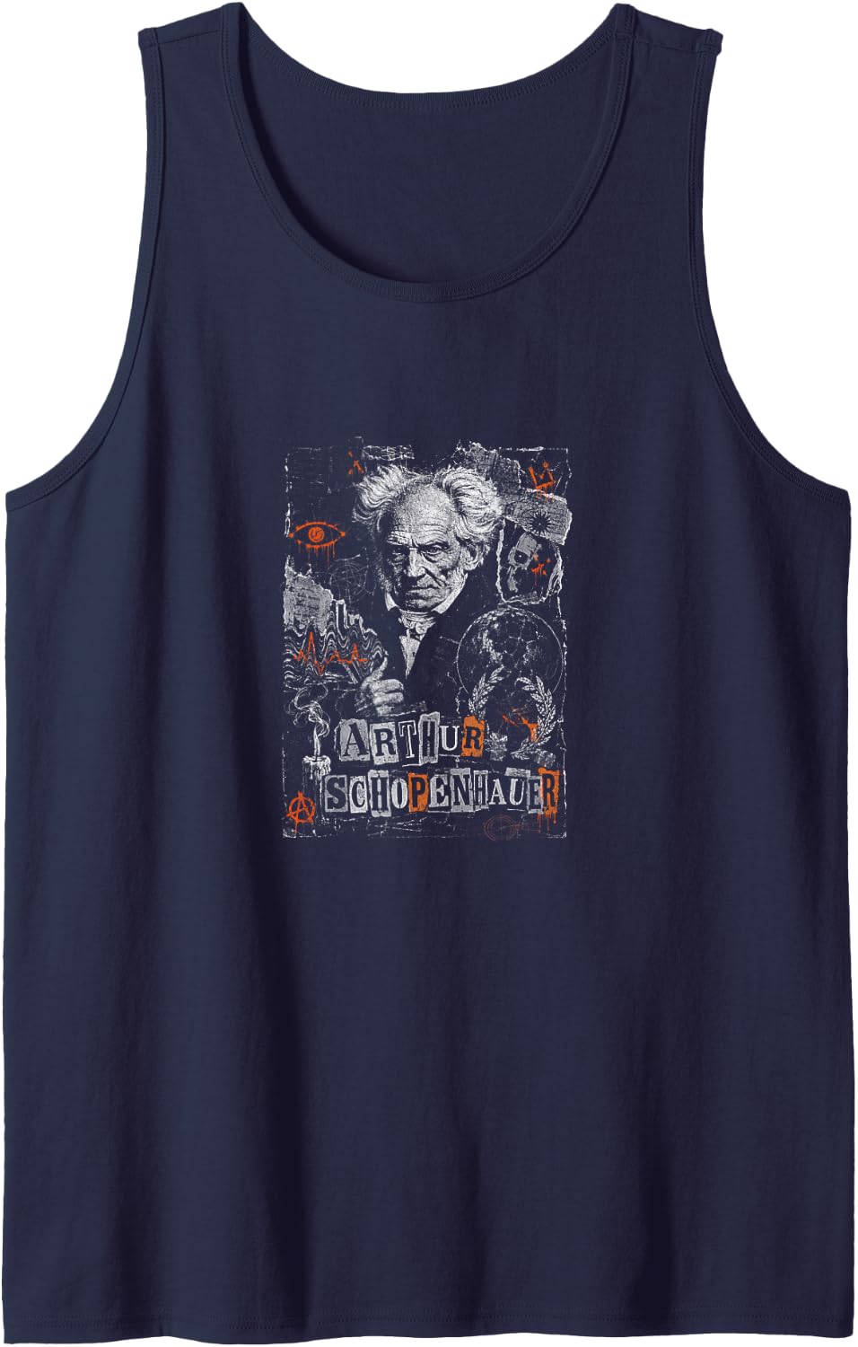 Arthur Schopenhauer German Philosopher Philosophy Tank Top - Navy Blue