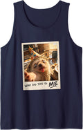 Who Did This to Me Hedgehog Funny Sleeveless Tank Top - Navy Blue