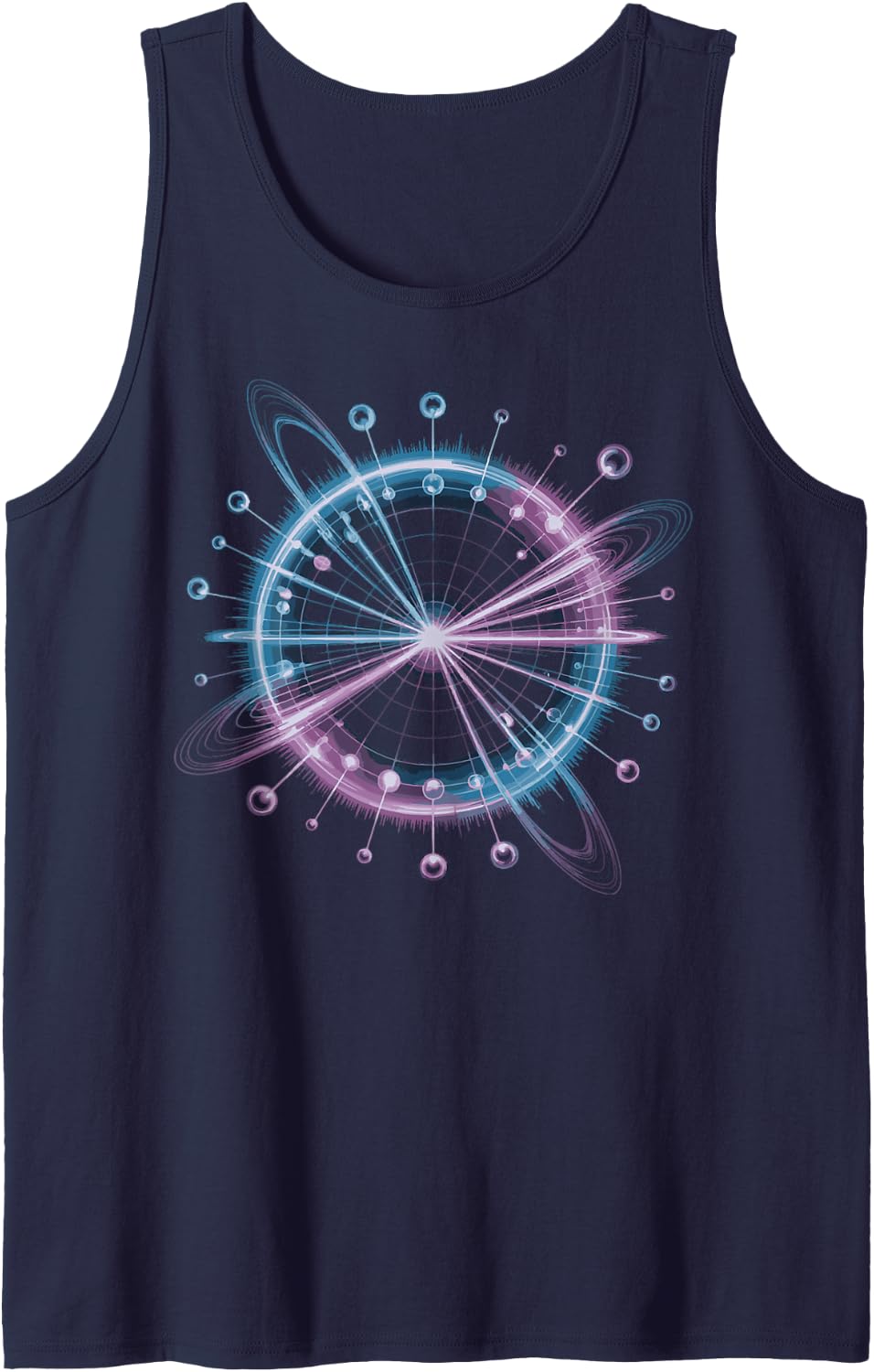 Higgs Boson Physics Quantum Mechanics Science Lover Teacher Sleeveless Tank Top - Navy Blue