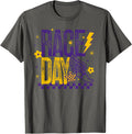 Cross Country Race Day Runner Track and Field Purple & Gold T-Shirt - Asphalt Grey
