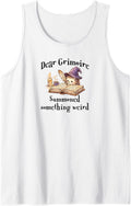 Cute Hedgehog: Dear Grimoire, Summoned Something Weird Sleeveless Tank Top - White
