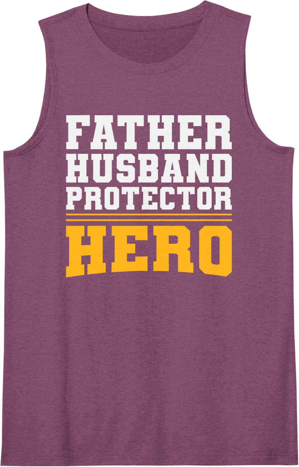 Father Husband Protector Hero Dad Daddy Funny Fathers Day Sleeveless Tank Top - Purple