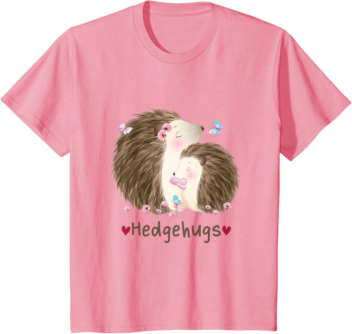 Hedgehugs Shirt Funny Cute Hedgehugs Kawaii Hedgehog Hugging T-Shirt - Pink