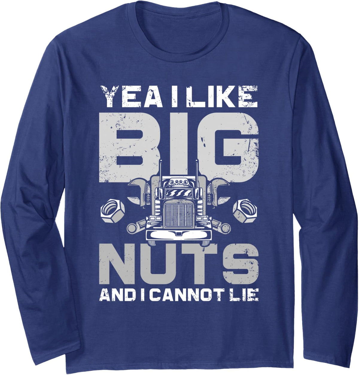 Diesel Engine Mechanic Truck Mechanic Humor Long Sleeve T-Shirt - Adult Unisex Navy Blue
