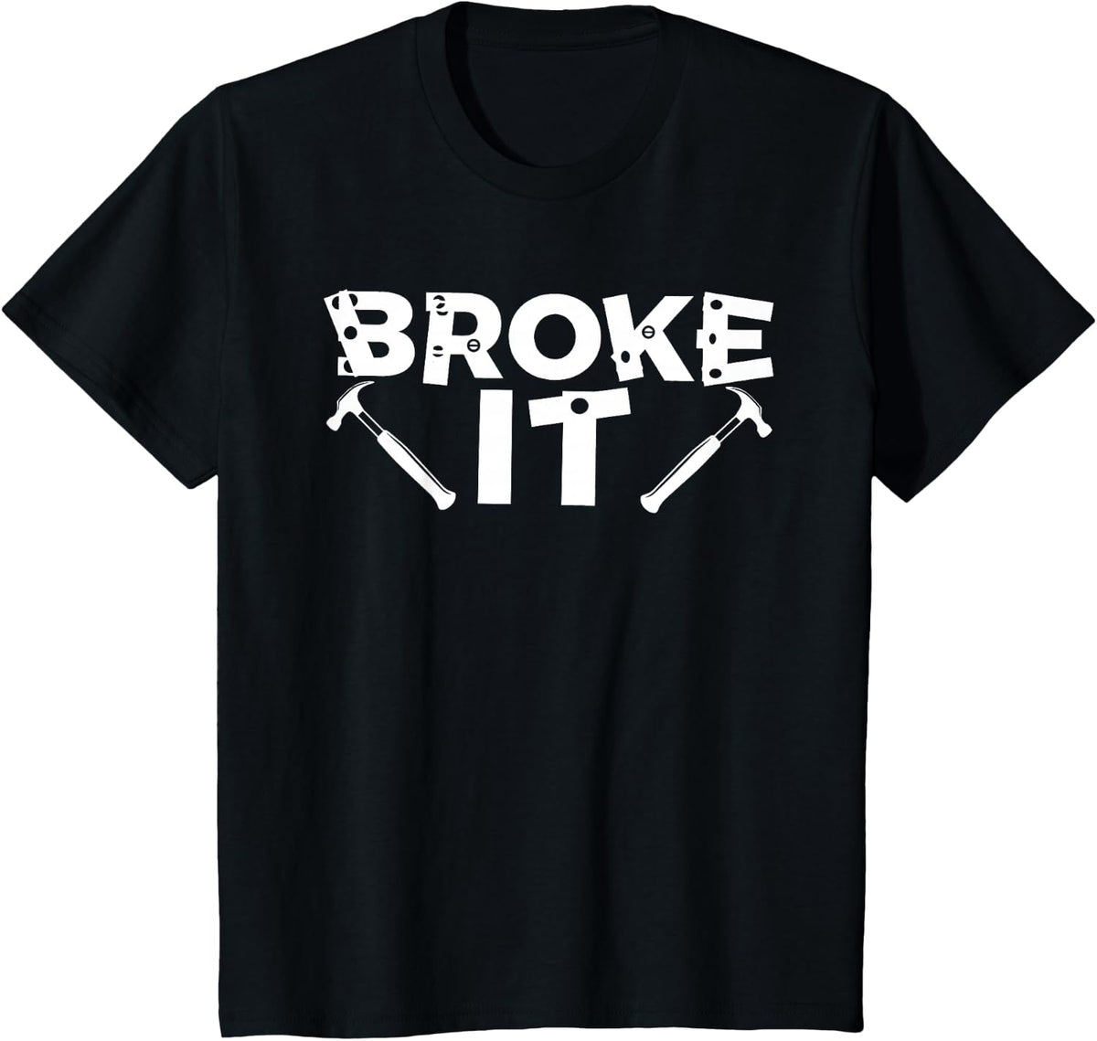 Broke It Fixed It Matching Dad and Son Shirts Father's Day Tees T-Shirts for Men Boys - Black