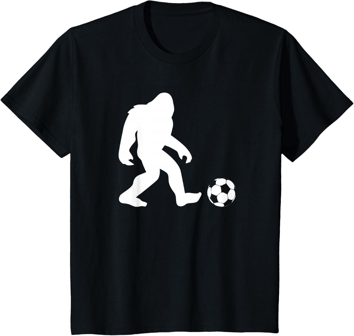 Soccer Bigfoot Funny Cute Team Sasquatch Gift Team T-Shirt - Black