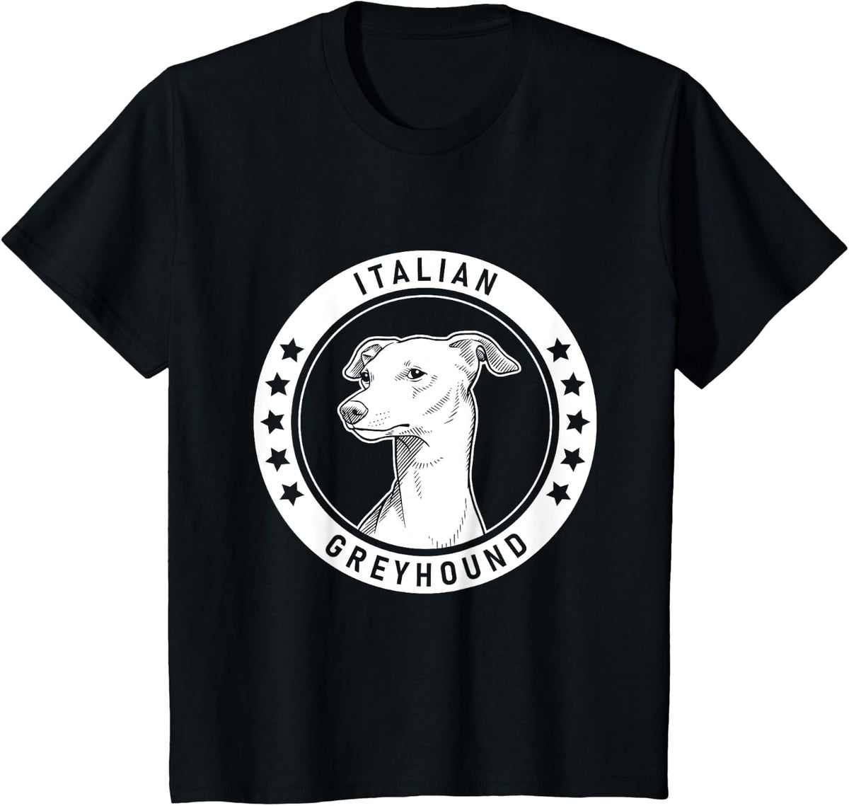 Italian Greyhound Fan design T-Shirt - Black