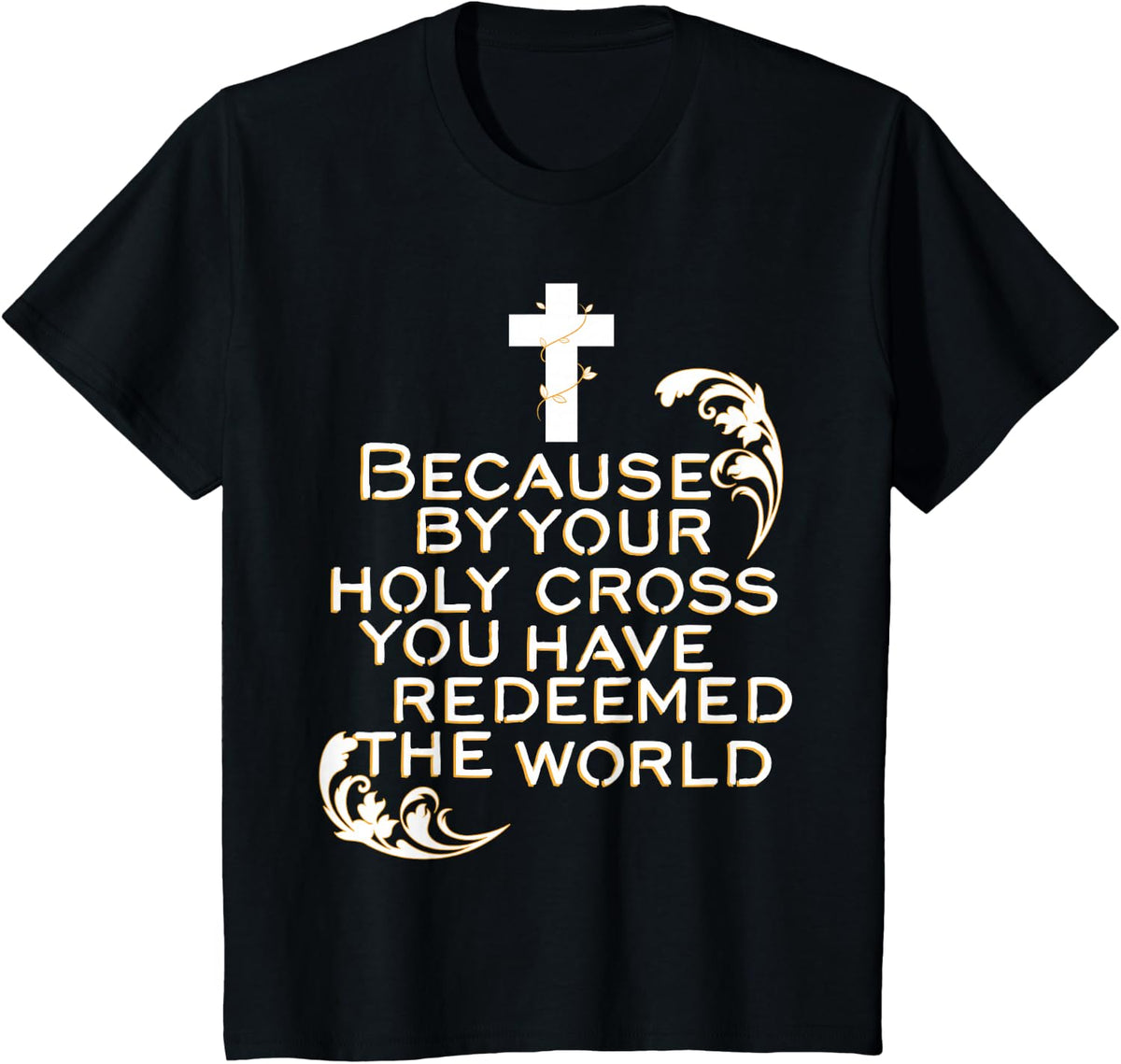 Stations of the Cross Jesus Holy Week Lent Easter Catholic T-Shirt - Black