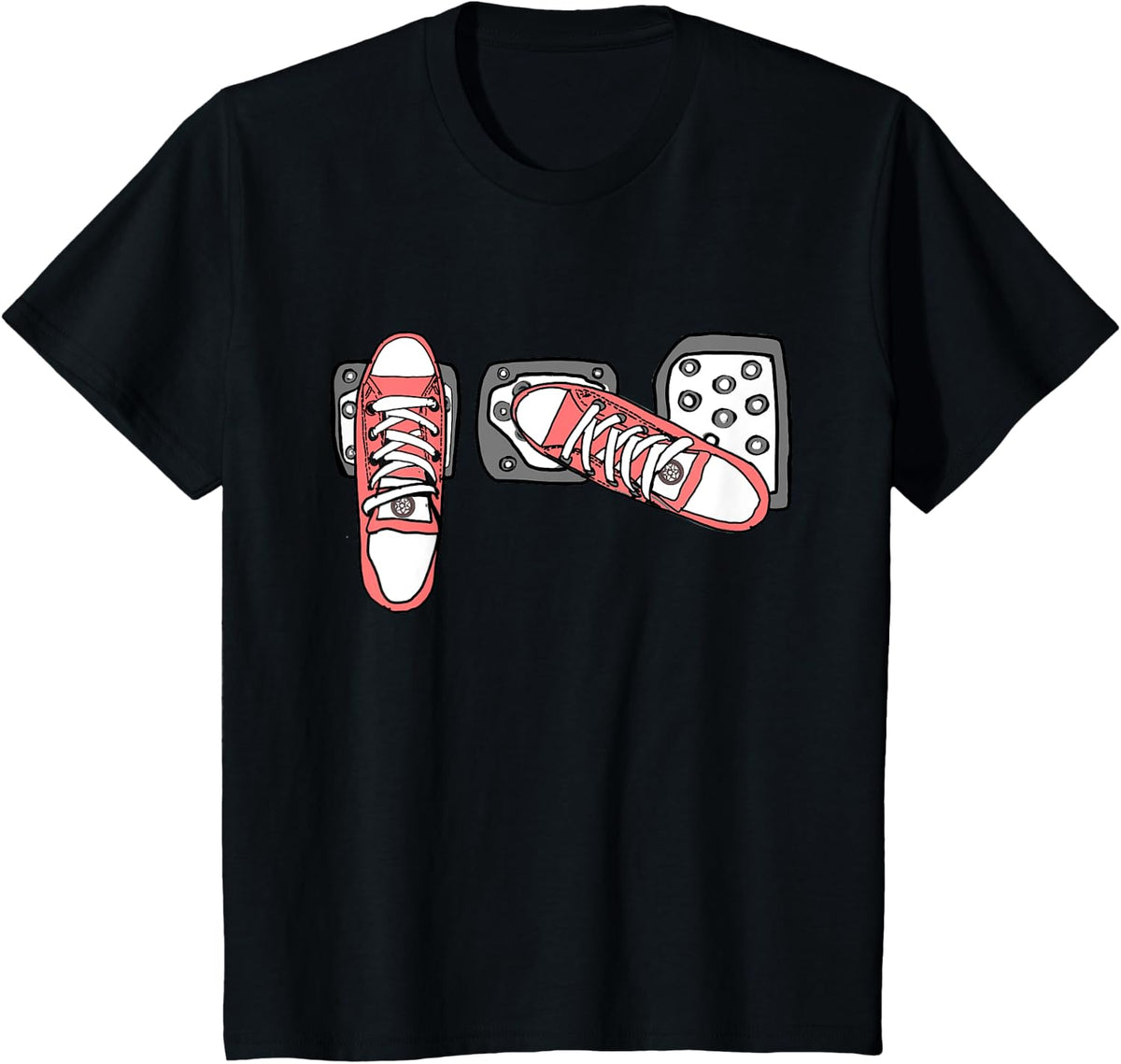 Save The Stick Funny Manual Transmission Three Pedals Car T-Shirt - Black