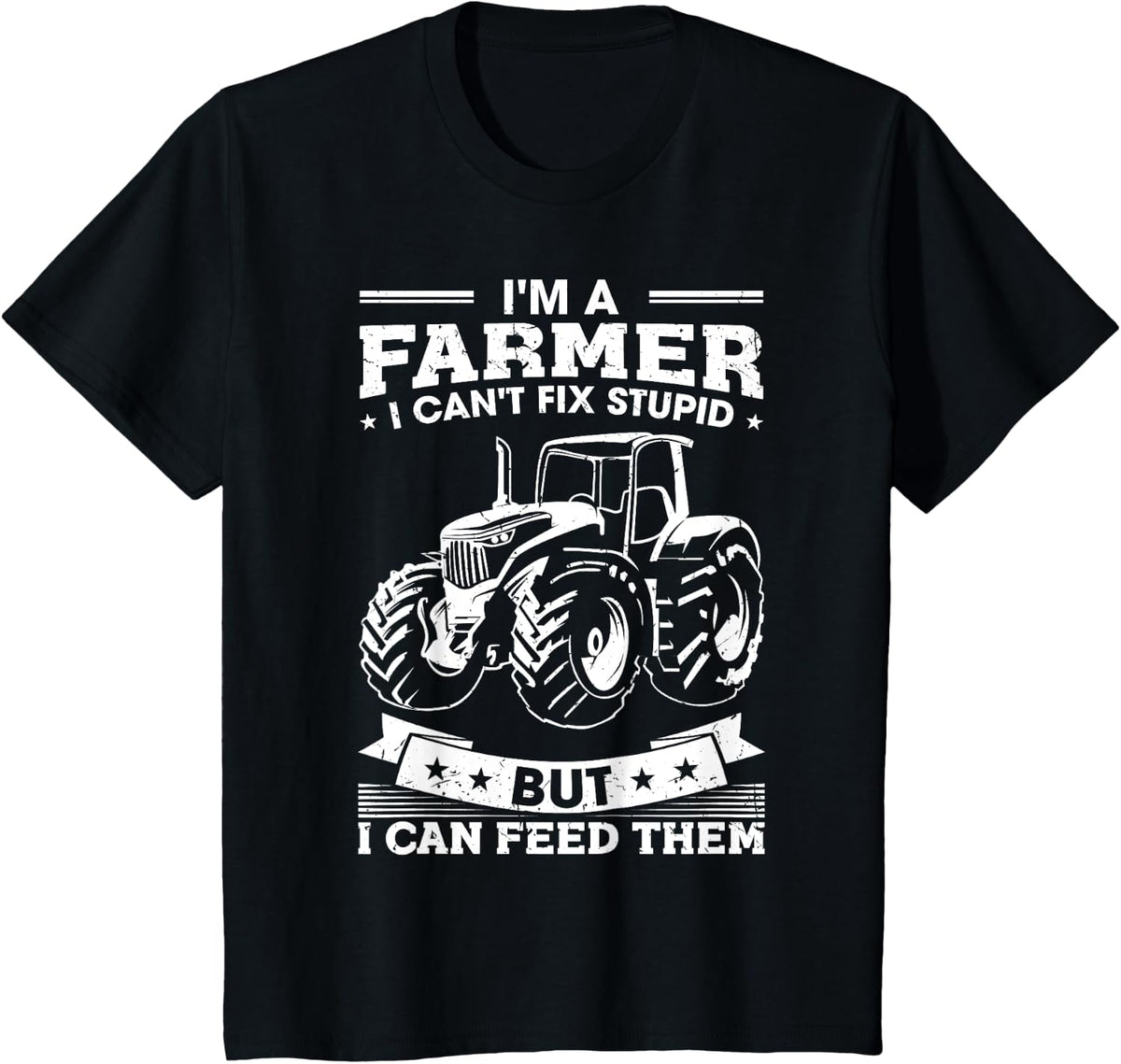 Funny Farming Tractor I'm A Farmer I Feed People T-Shirt - Black