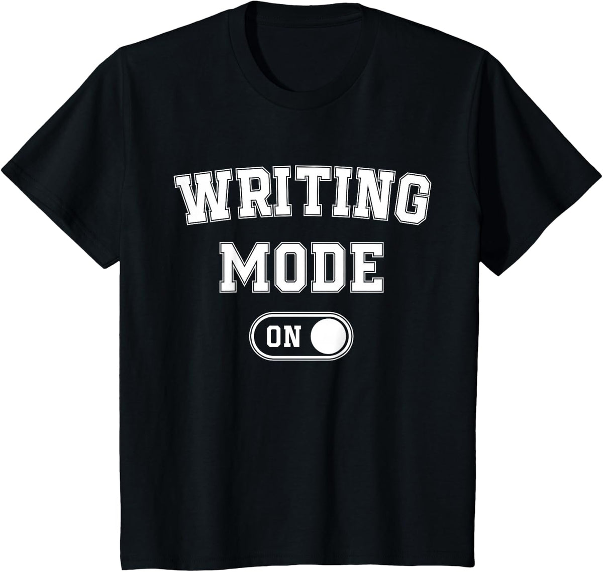Writing Mode On Funny Writer Gift Author Blogger Journalist T-Shirt - Black