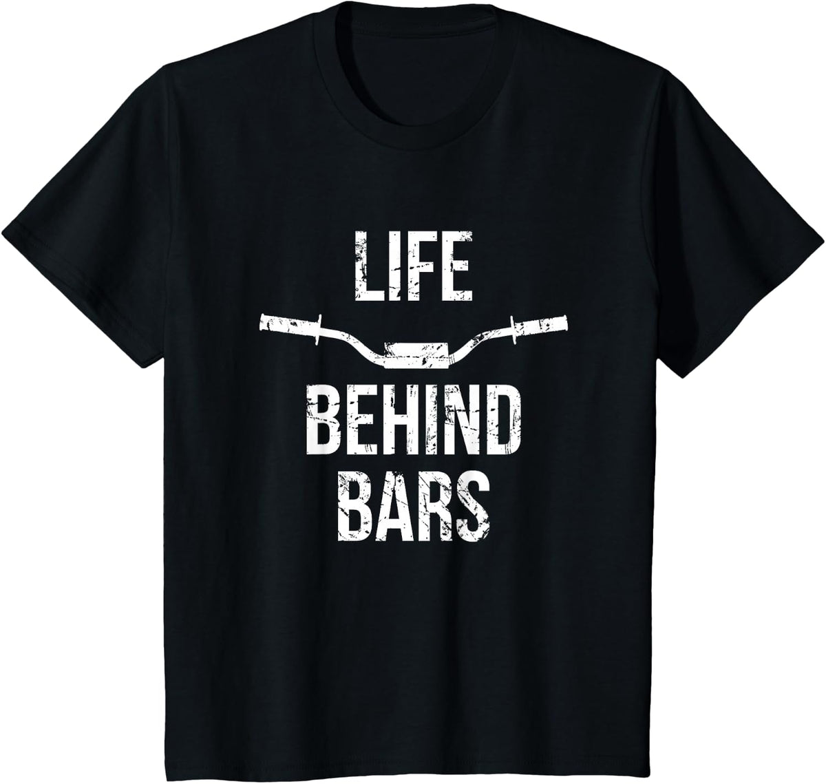 Life Behind Bars Funny Motocross Bar T-shirt T-Shirt - Black