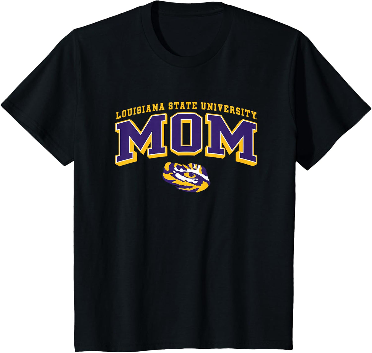 LSU Tigers Mom Arch Black Officially Licensed T-Shirt - Black