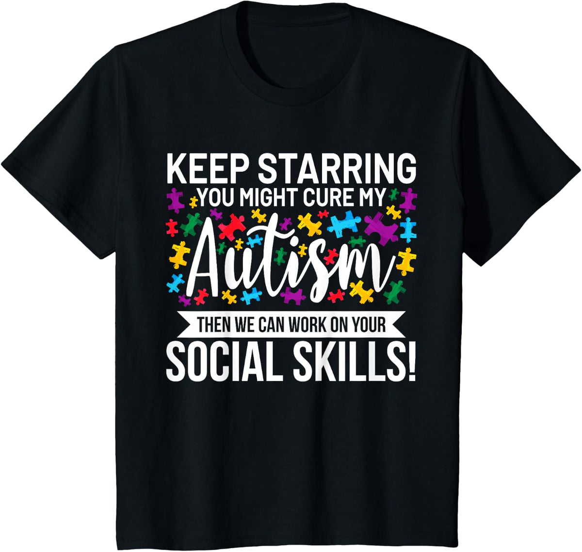 Autism Awareness Day Month T-Shirt - Black