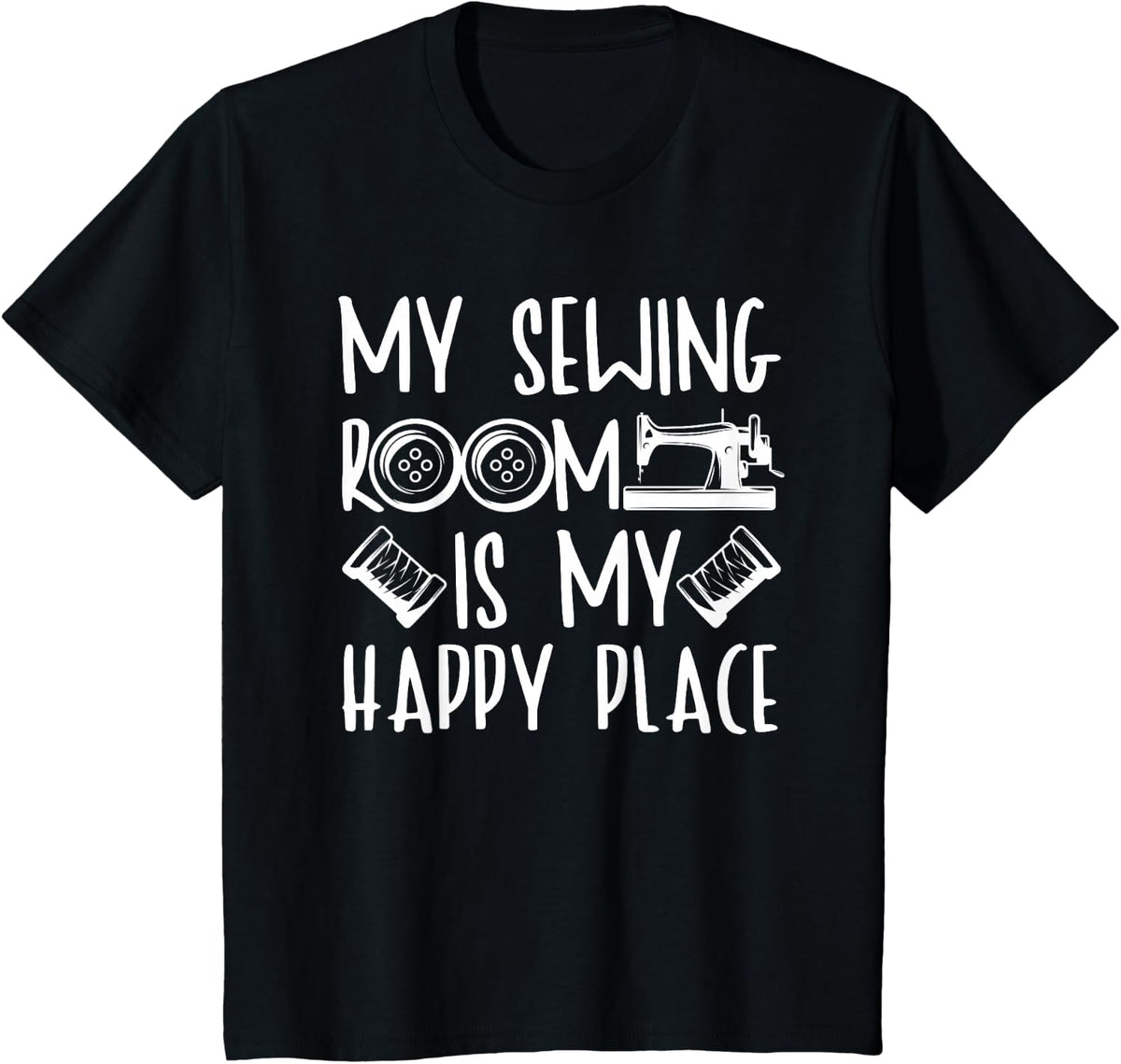 Funny Sewing Art For Men Women Quilting Sewing Machine Lover T-Shirt - Black