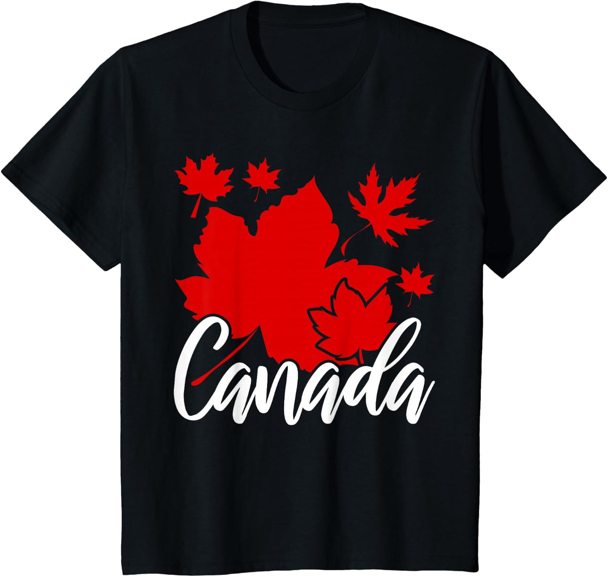 Canadian Maple Leaf Canadian Canada T-Shirt - Black