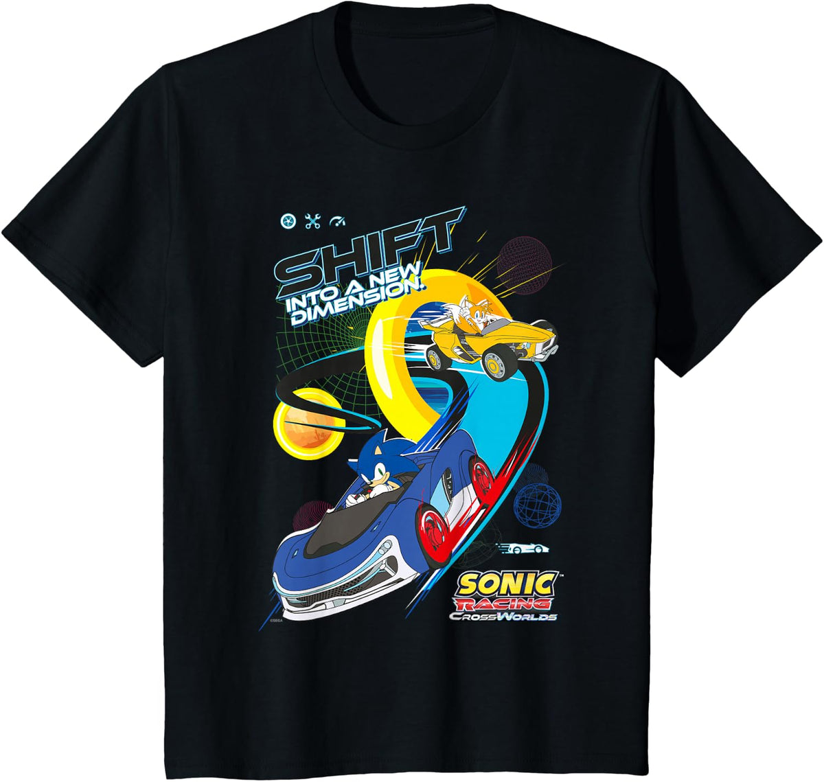 Sonic Racing CrossWorlds Shift into a New Dimension T-Shirt - Black
