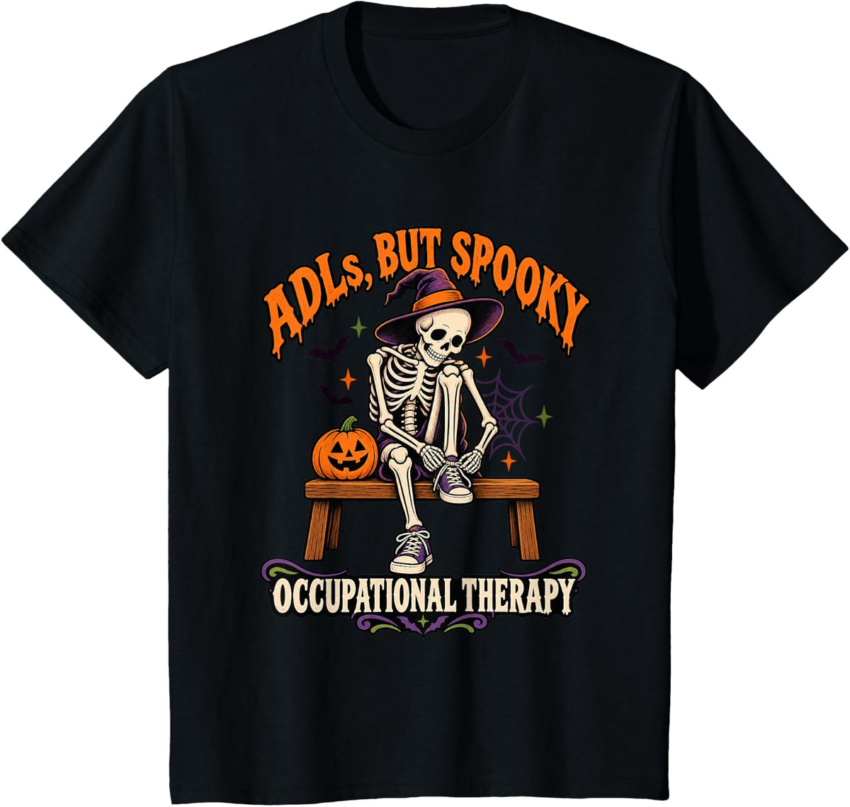 Occupational Therapy Halloween ADLs But Spooky T-Shirt - Black