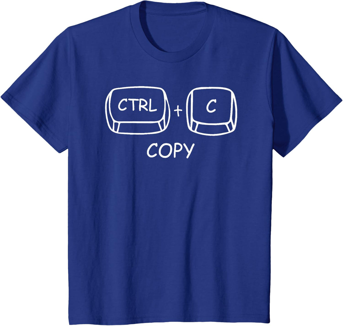 Ctrl C Copy Ctrl V Paste Father's Day Dad & Son Daughter T-Shirt - Royal Blue