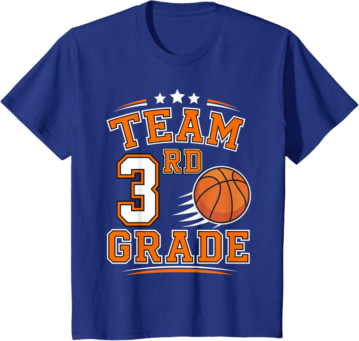 Team 3rd Grade Third Grade Basketball Back to School Boys T-Shirt - Royal Blue
