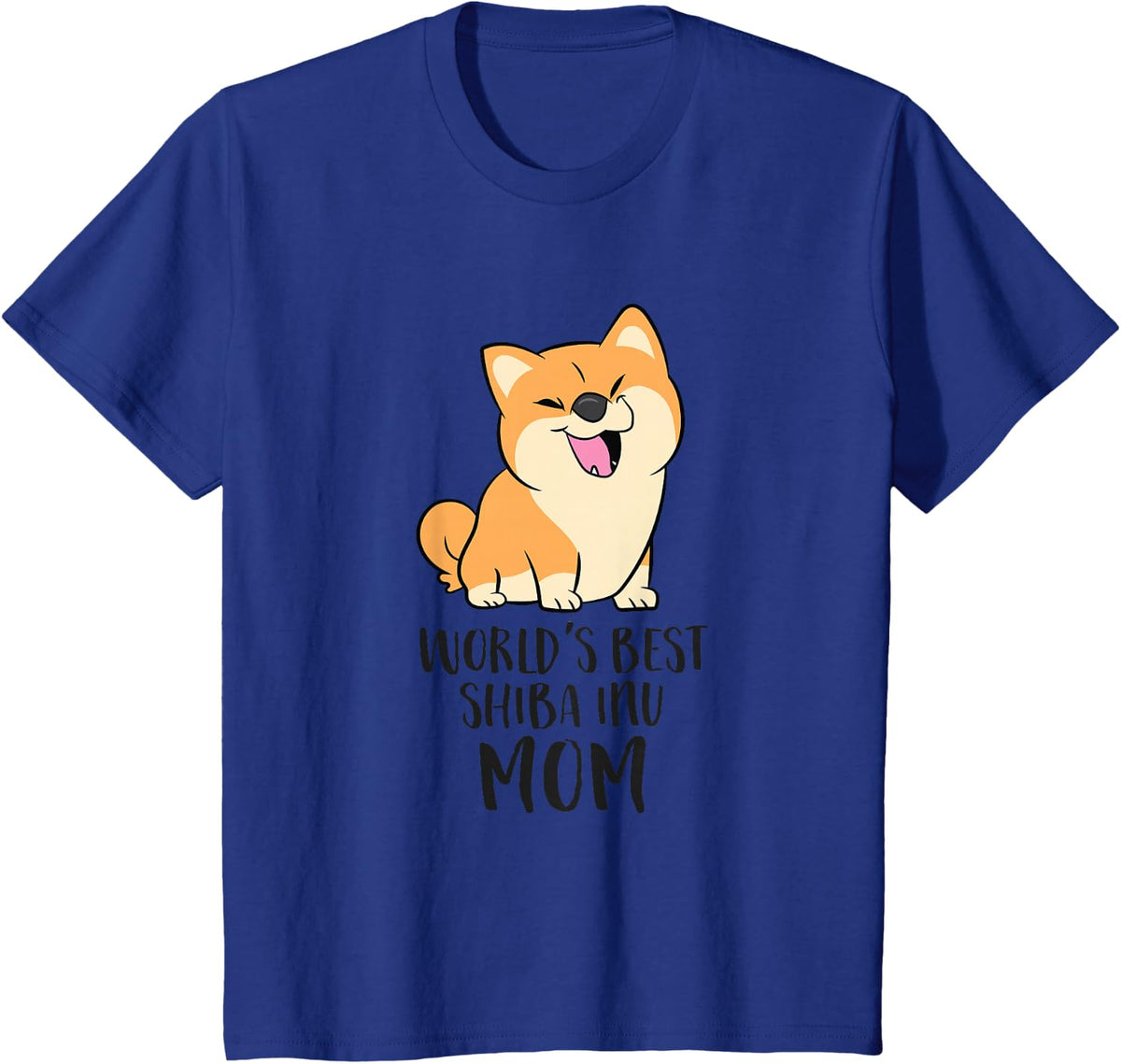 World's Best Shiba Inu Mom Dog Tee T-Shirt for Women Dog Mama Shirt - Royal Blue