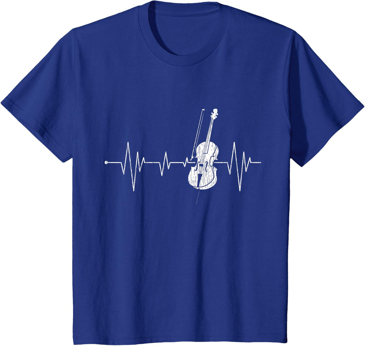 Heartbeat Music Cello T-Shirt - Royal Blue