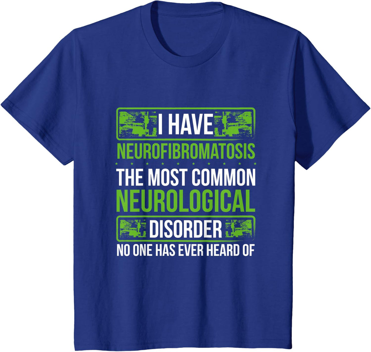 Neurofibromatosis Awareness Neurological Disorder Ribbon T-Shirt - Royal Blue