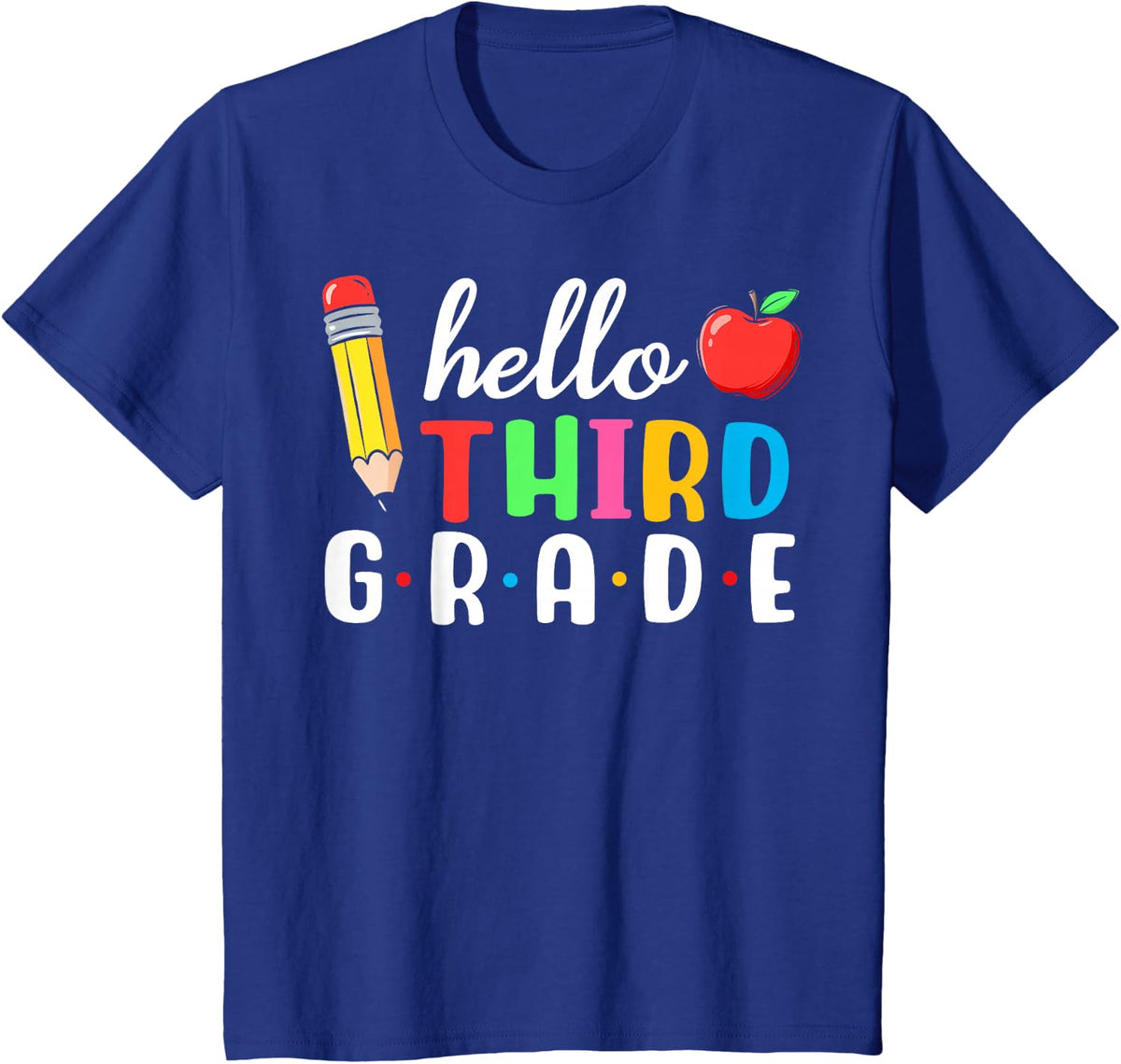 Hello Third Grade Team 3rd Grade Teacher Back to School Kids T-Shirt - Royal Blue